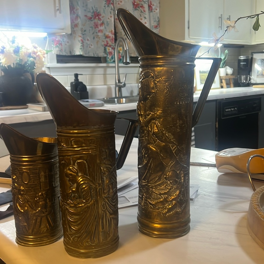 Vintage peerage brass pitcher